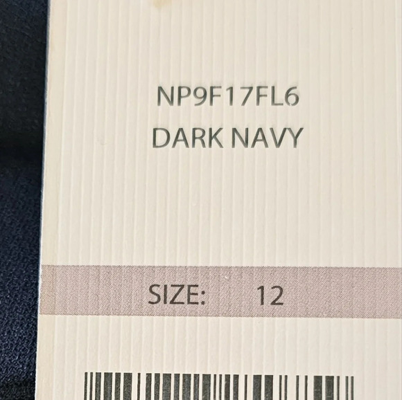Nanette Lepore Stretch O Ring Belted Ankle Length Dress Pants Navy Size 12 NEW - Picture 11 of 12